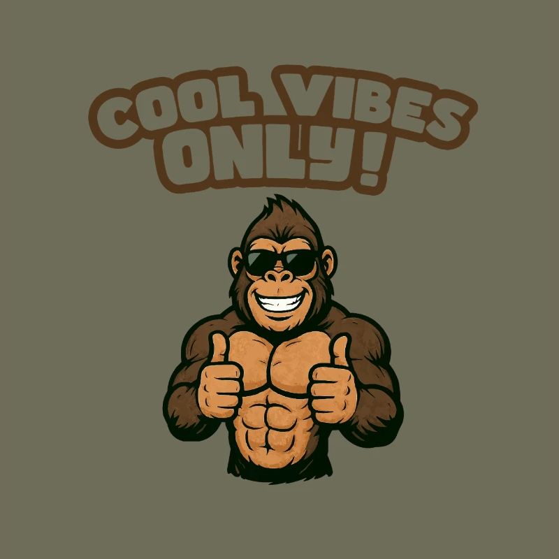 Gorilla with cool vibes