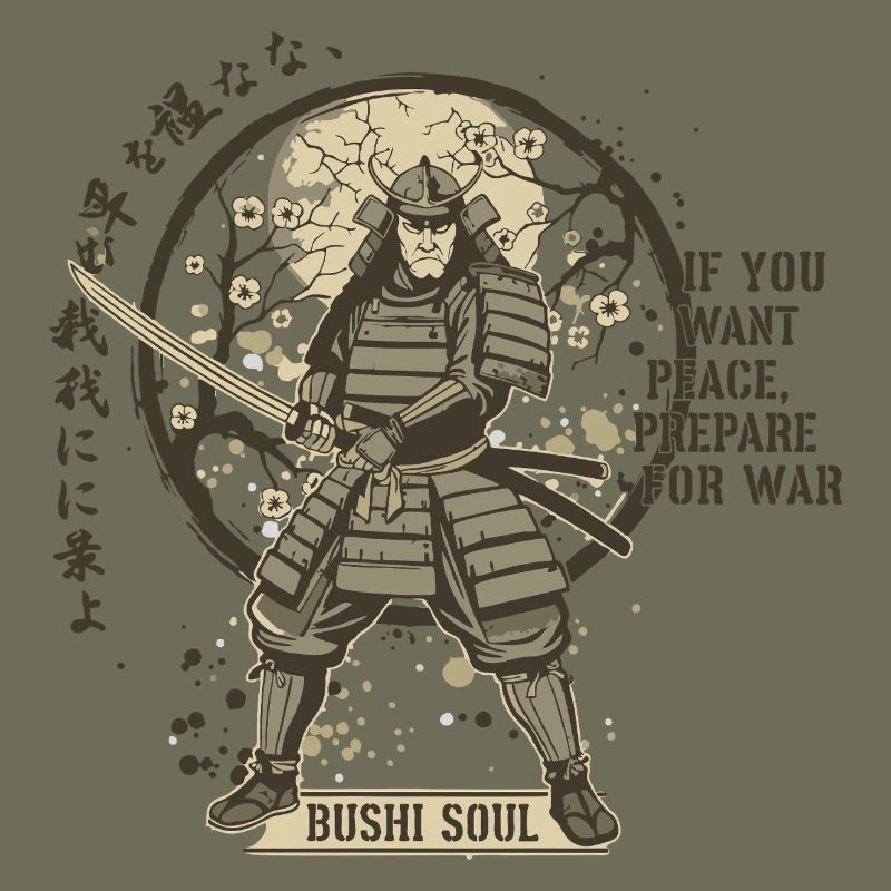 Bushi Seele Samurai in Blüten