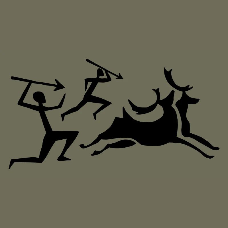 Cave painting hunter
