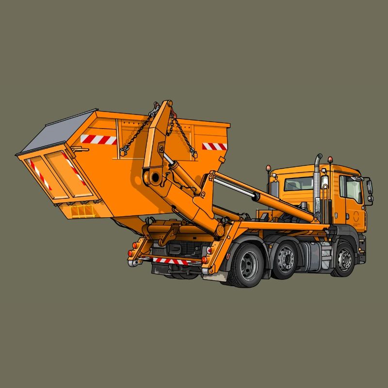 LKW mit Mulde, Absetzkipper