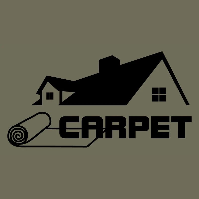 Teppichrollen Logo mit Haus