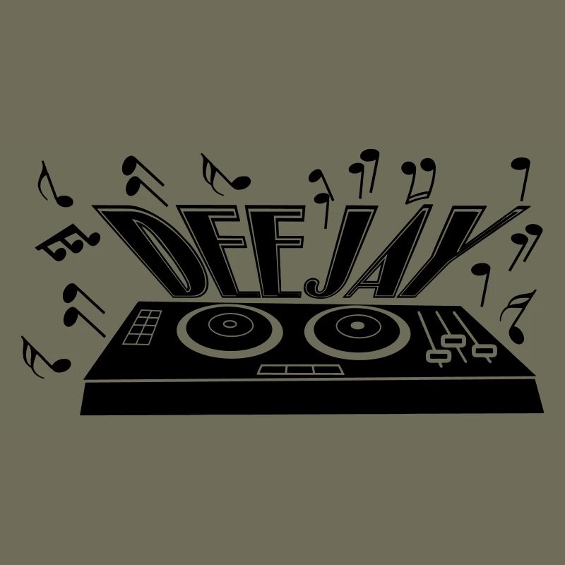 Deejay avec platine et tons