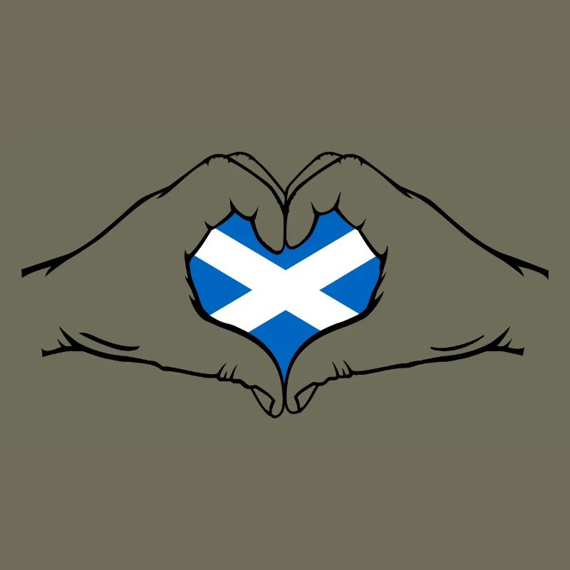 Drapeau de l’Écosse en forme de coeur