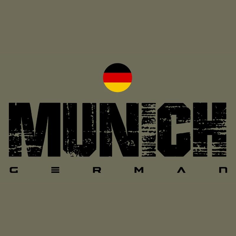 German Flag Circular Emblem