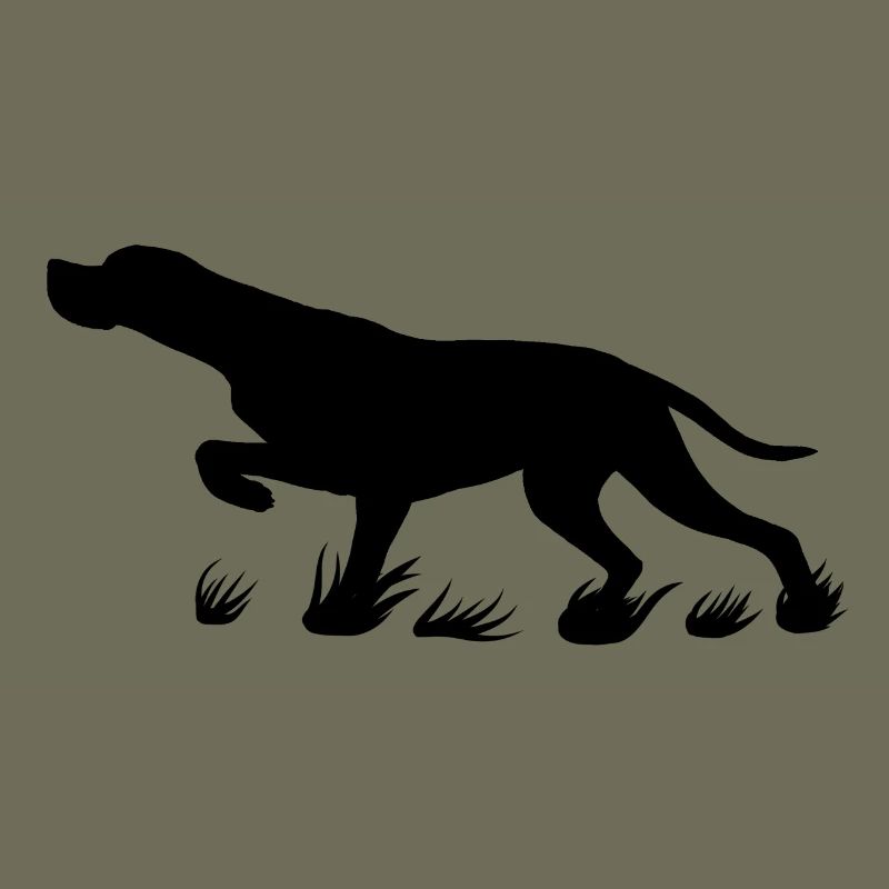 schwarzer Pointer vorstehend