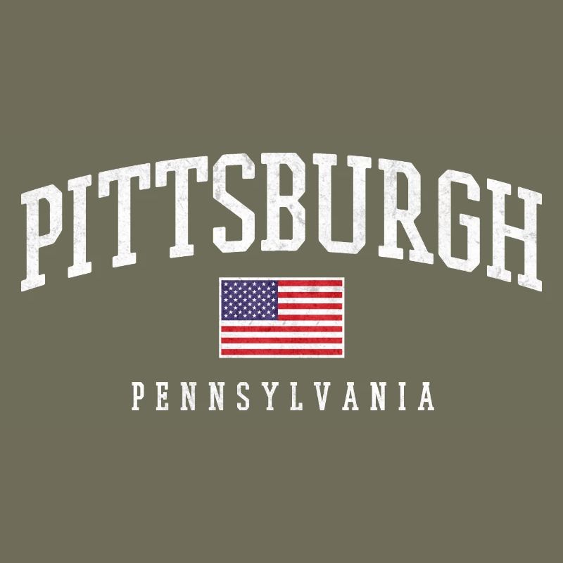 Arc de Pittsburgh avec drapeau