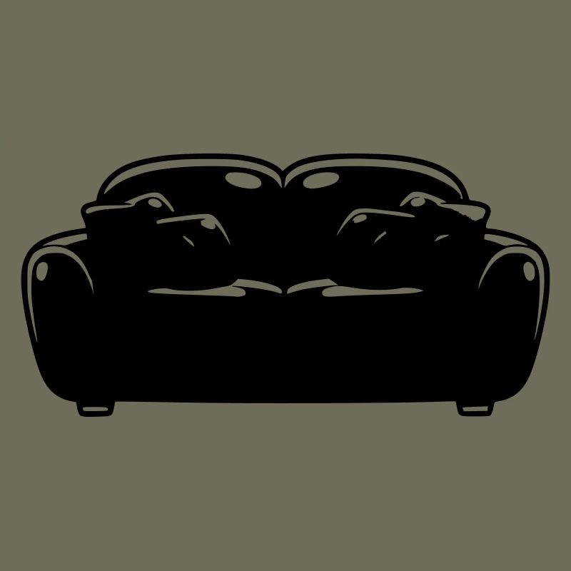Silhouette de canapé Détendue Vector