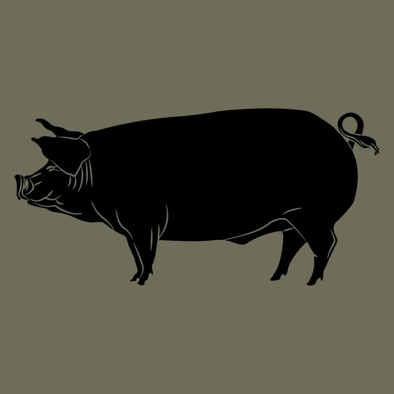 Pig shadow image logo