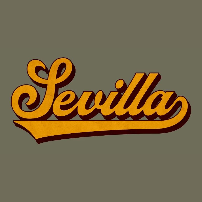Sevilla Retro Script Yellow