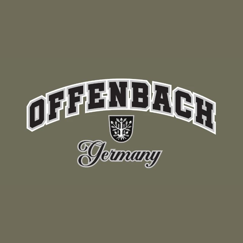 Offenbach Germany Crest Typography