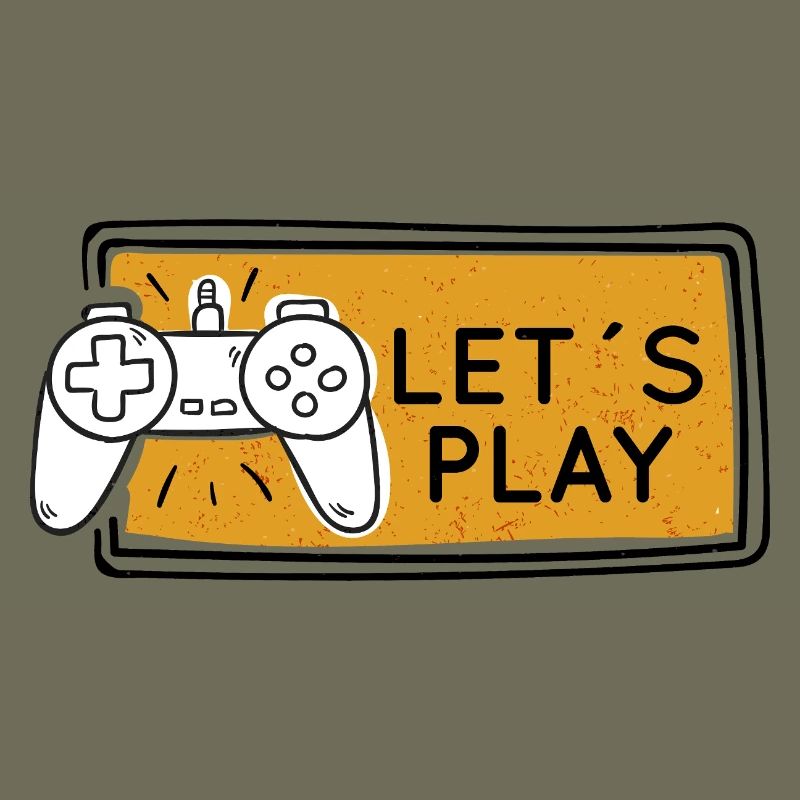 Let's Play Gaming Controller Graphic