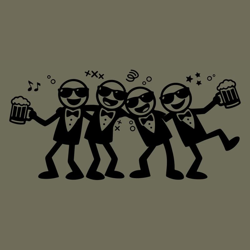 Bräutigam Freunde Gruppe Bier
