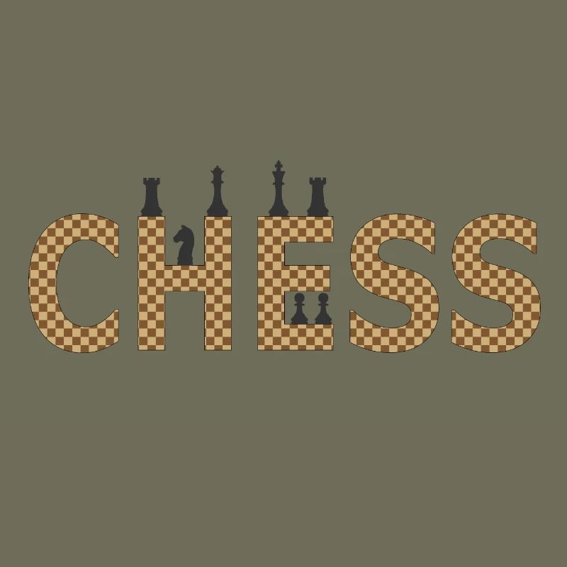 Chess in contrasting silhouette