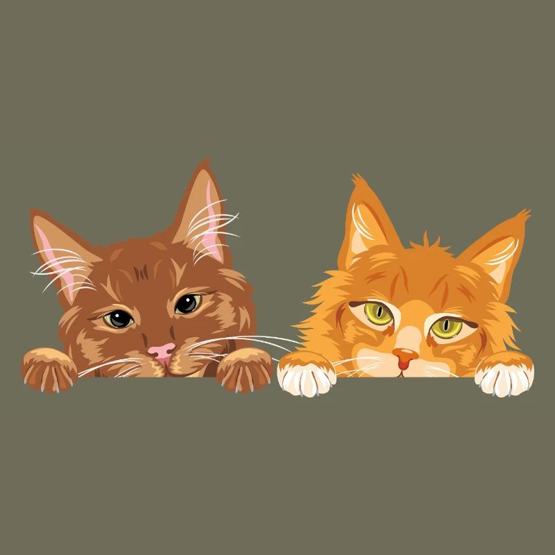 Peeking_cute_two_ginger_cats
