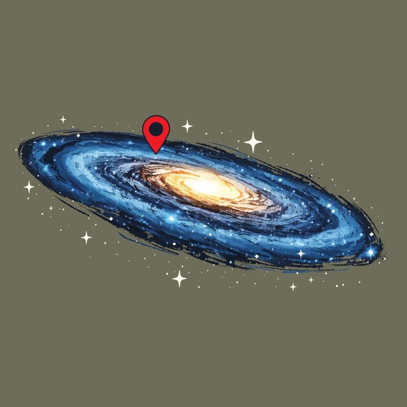 Séquence de localisation de la Voie lactée dans la galaxie spatiale