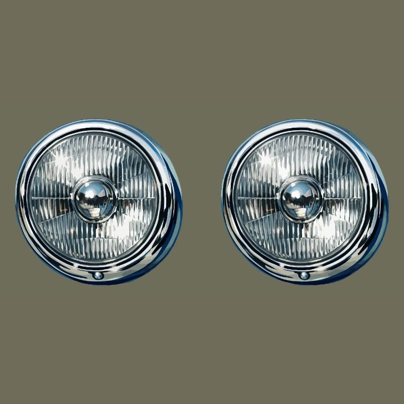 Reflets doubles des phares