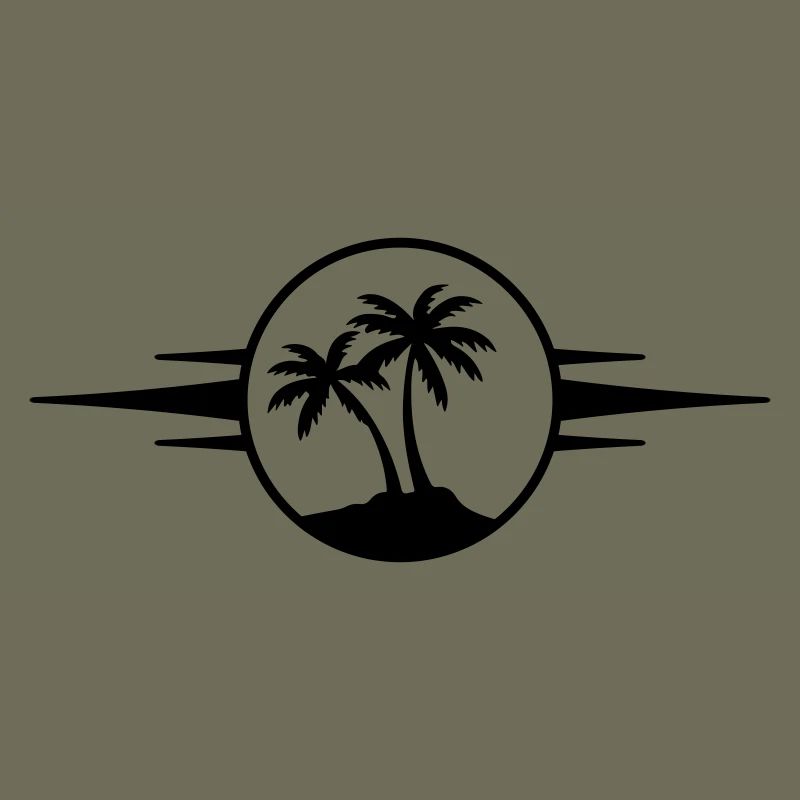 Insel Palmen Symbol