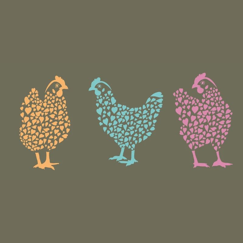 Fans de poulet - Coq - Coq - Poulet fleur - Bio