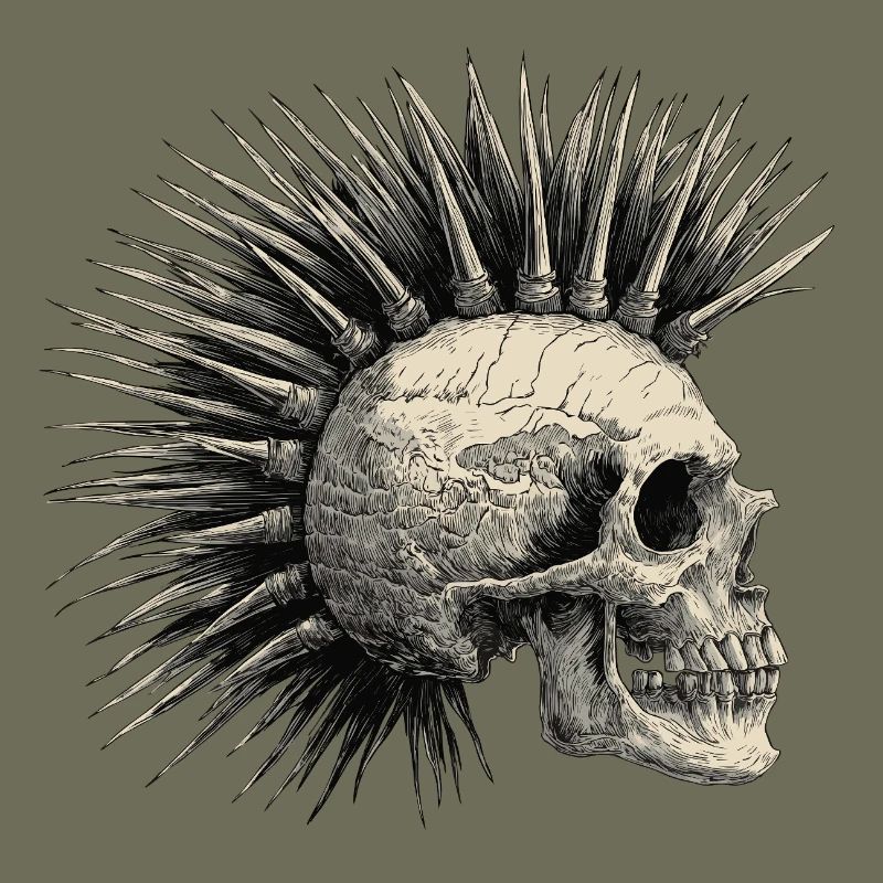 Horror Punk Zombie Mohawk