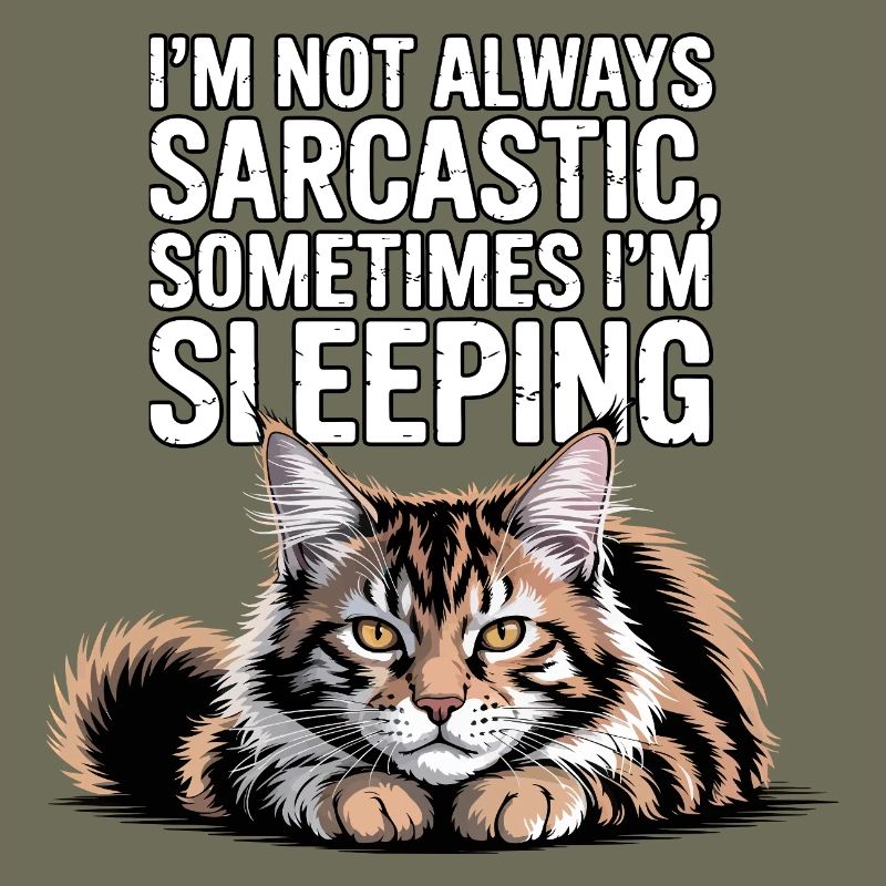 Sarcastic Cat Sleep