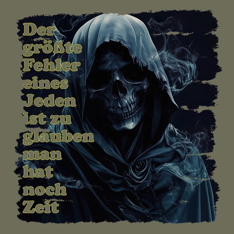 Dark skeleton face illustration