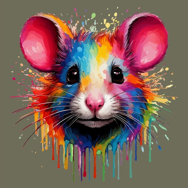 Rainbow Mouse Head