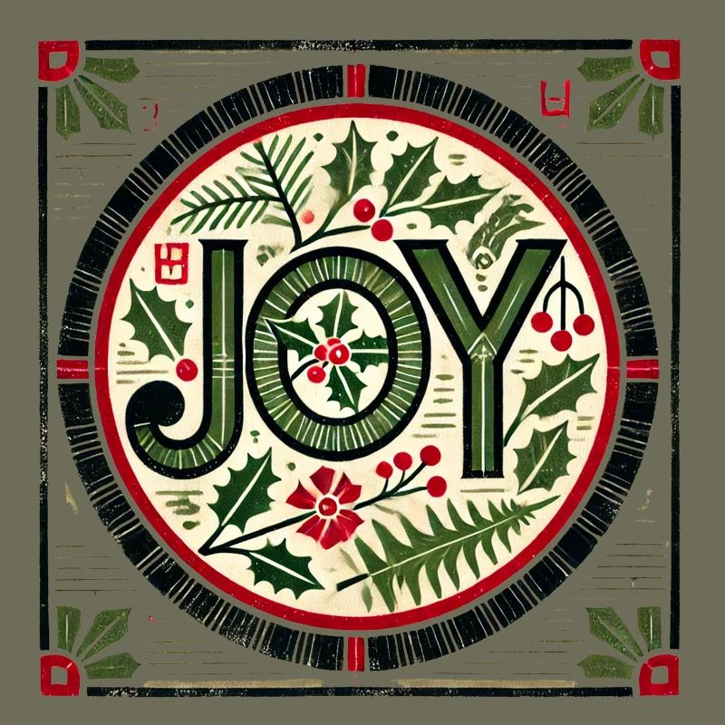 Joy Roundel Holly Wreath
