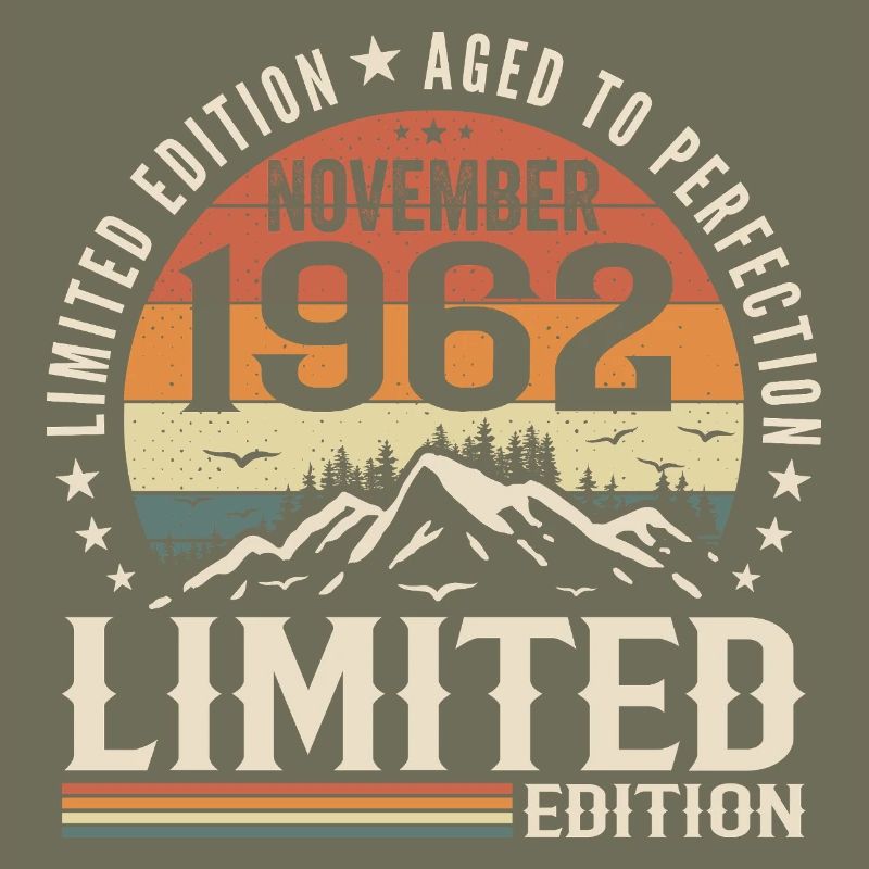 November 1962 Einzigartiger Retro-Geburtstag