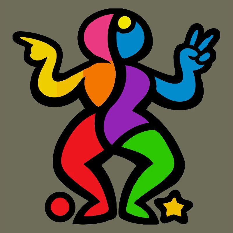 Forme dansante colorée