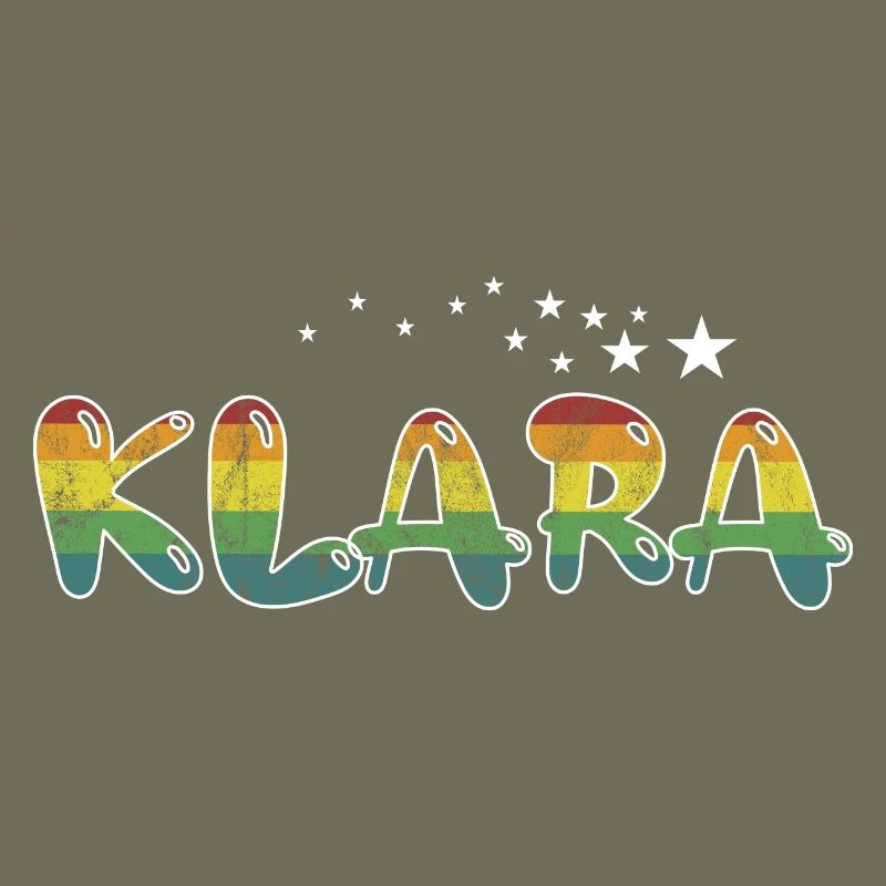 First name Klara maiden name Name gift colorful