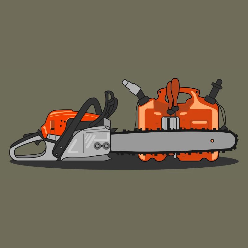 Chainsaw and canister