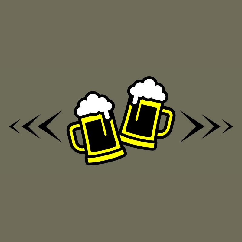 Toast à la bière symbole Chope à bière