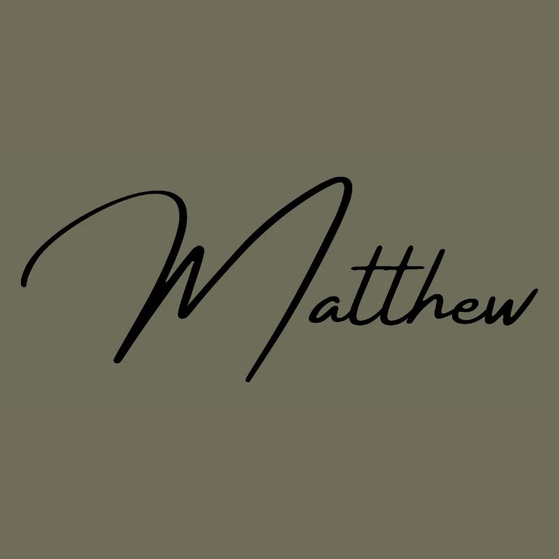 Conception du nom Matthew - Typographie élégante