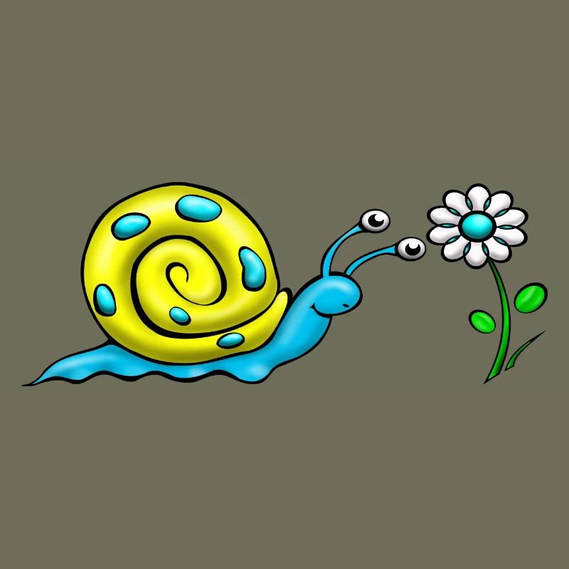 Snail with flower