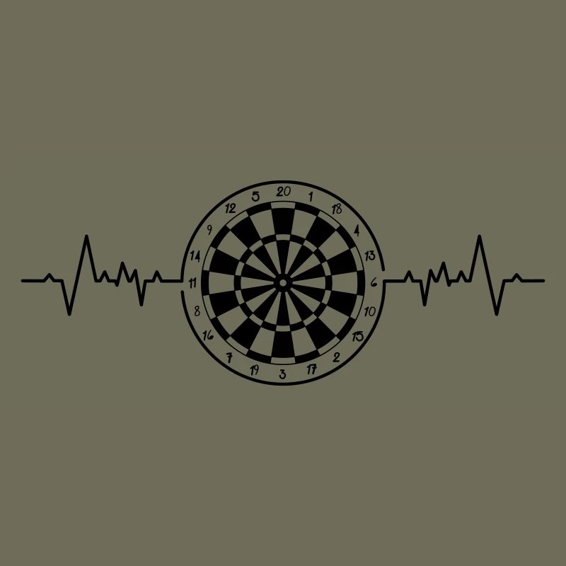 Dartboard Herzschlag Spiel / Dartscheibe Herzfrequenz Spiel