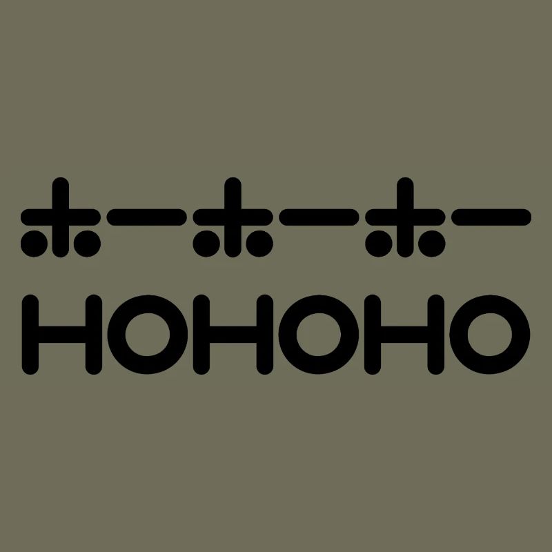 HoHoHo + Japanese Text - Black