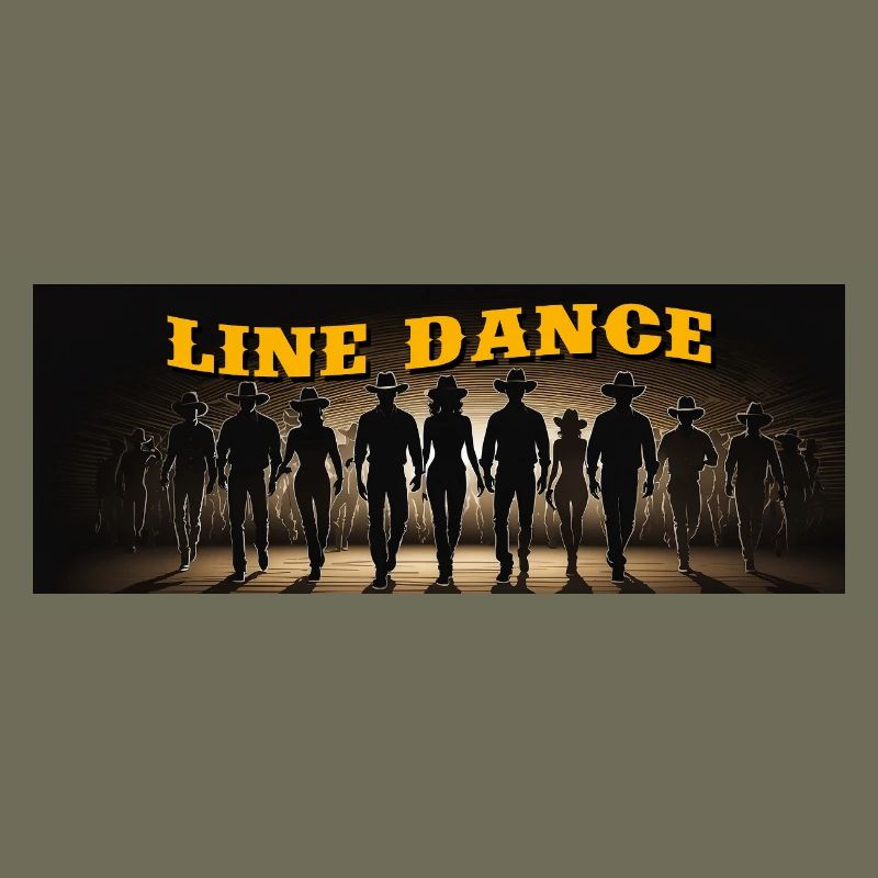 Line dance group dancing