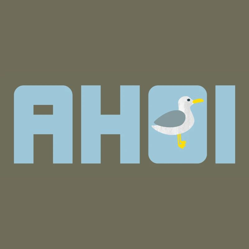 Ahoi Möwe hellblau Küste maritim Meer Schiff Hanse