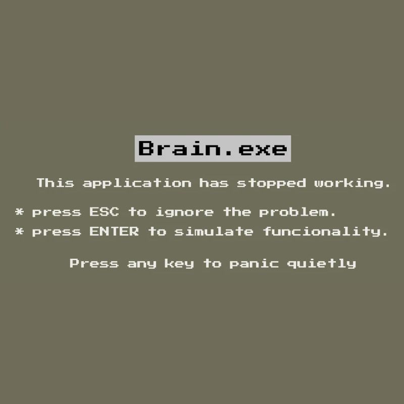 Brain.exe – Lustiges Computerfehler-Shirt
