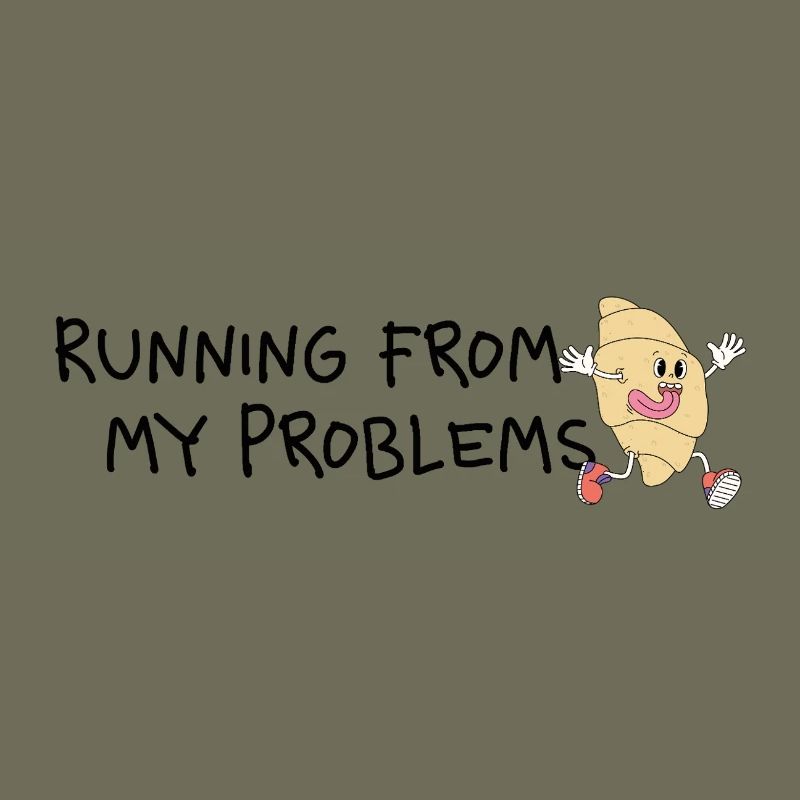 Running from My Problems – Retro Comic Humor