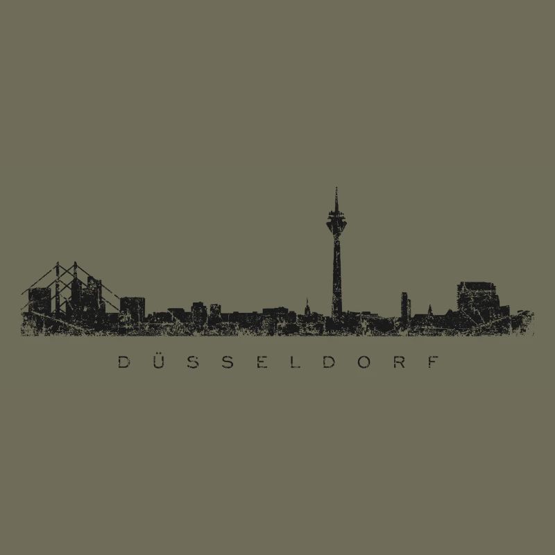 Düsseldorfer Skyline Düsseldorf (Vintage Schwarz)