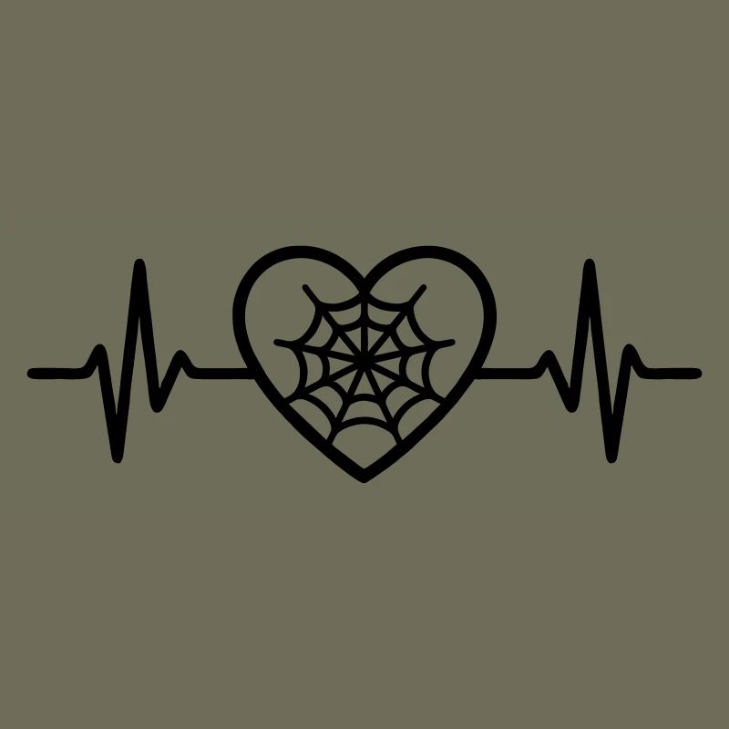 Spider Web Halloween Heart