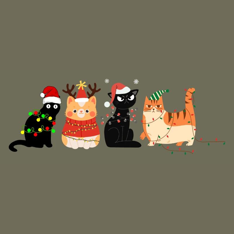 Chat à Noël