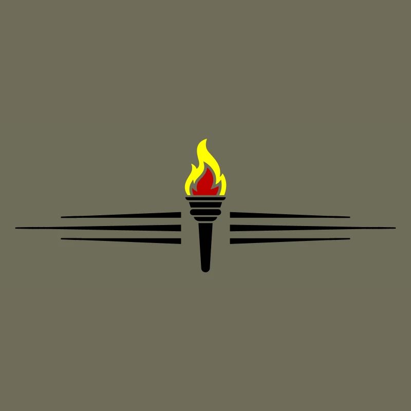 Fackel Symbol Linie