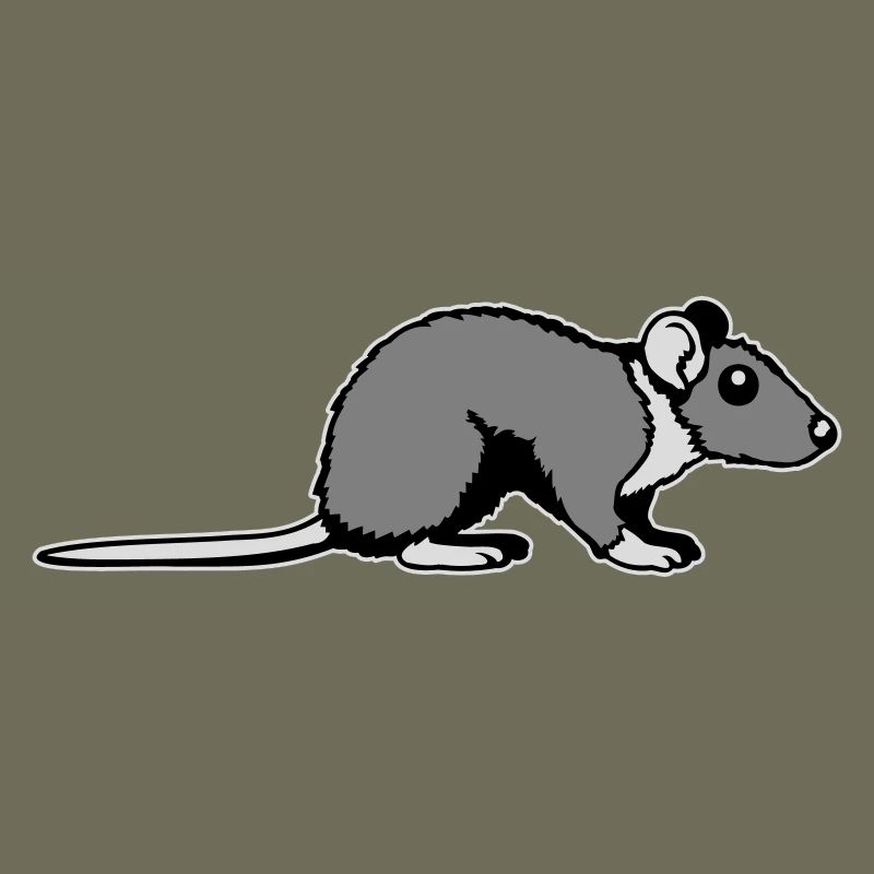 Ratte Seitenprofil Süß Lustig Nagetier Tier Comic