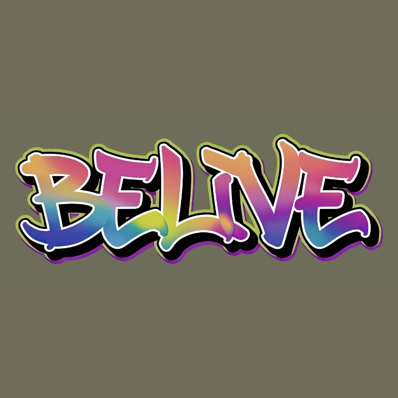 BELIVE Graffiti Rainbow