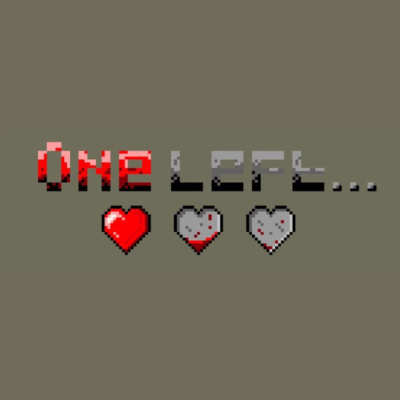 Pixel Art One Heart Left