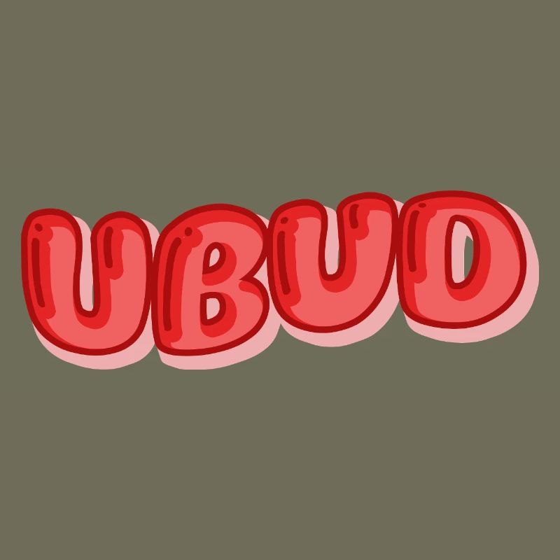 Ubud Bubble Schrift Design