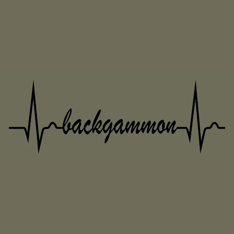 Backgammon | Board Game | Heart Curve ECG Pulse