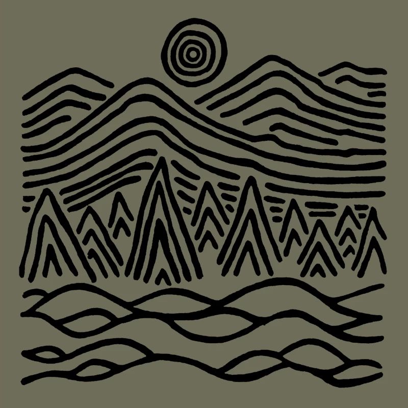 Seltsame schwarze Landschaft
